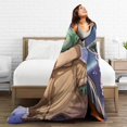 thumbnail image 4 of Manta de microfibra ultra suave YodA con estampado 3D de moda para todas las estaciones, para sofá, cama, manta cálida, perfecta para niños, adultos, regalo de cumpleaños familiar, 40 x 30 pulgadas, 4 of 5