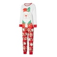 thumbnail image 3 of Christmas Family Pajamas Matching Set Santa Claus Print Long Sleeve Tops and Pants Loungewear Soft Sleepwear, 3 of 10