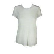 Tommy Hilfiger Womens Sport White Green Open Butterfly Back T-Shirt XS