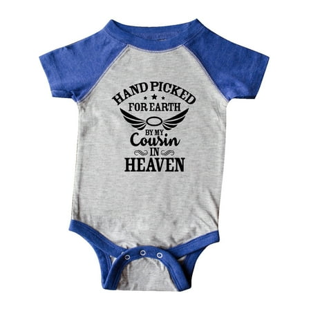 

Handpicked for Earth By My Cousin in Heaven with Angel Wings Infant Creeper