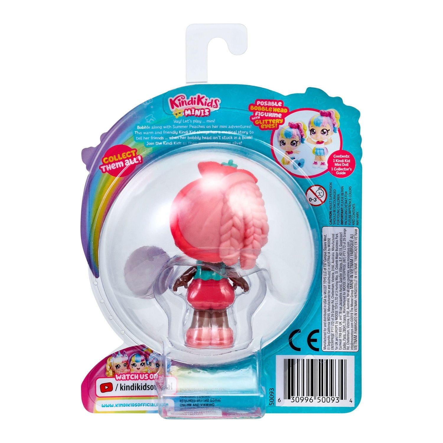 Kindi Kids Minis - Summer Peaches - Mini Bobble Head Doll