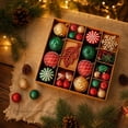 thumbnail image 3 of 62PCS Christmas Tree Decor Christmas Ornaments, Vintage Christmas Decorations Indoor Living Room Decor, Christmas Tree Ornaments Fall Decorations for Home Garland Decor, 3 of 6
