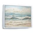 thumbnail image 2 of Designart "Taupe And Azure Seaside Artwork" Beach Floater Framed Wall Art Prints, 2 of 5