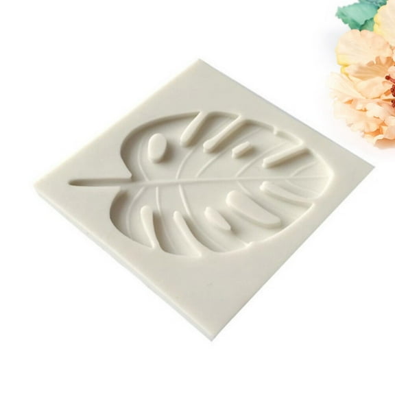 Toyvian Pastry Molds Silicone Monstera Leaf Shape Dessert Making for Party Decoration 1Set
