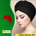 thumbnail image 2 of pitrice Turban Uni à la Mode Confortable Couche Simple Foulard Respirant Bonnet pour Cheveux Chapeaux Bandeaux pour Femmes Rouge, 2 of 6