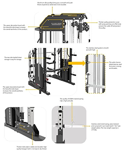 MiM USA Hercules Ex Commercial All-in-One Gym Trainer W/ 400 Lb Weight Stack & 24 Attachment