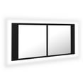 thumbnail image 6 of vidaXL LED Bathroom Mirror Cabinet Concrete Gray 39.4"x4.7"x17.7", 6 of 16