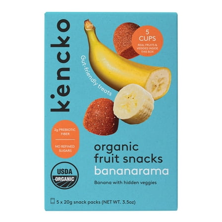 Kencko Bananarama Organic Fruit Snacks, 3.5oz, 5 Pack
