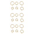 thumbnail image 1 of 9 Pares 15mm 20mm 25mm Acero Inoxidable Hoop Pendientes Conjunto Mujer Oro, 1 of 5