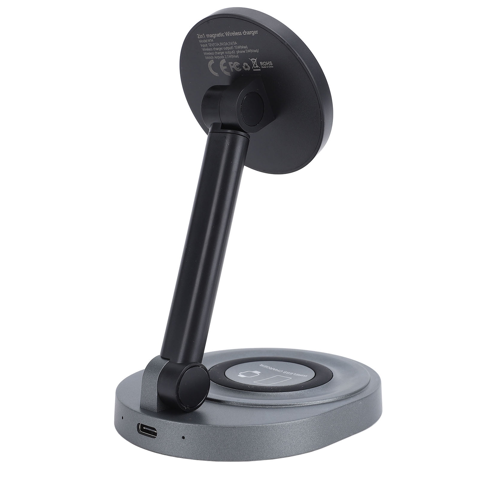 Suodoka Magnetic Wireless Charger Station 3-in-1 Fast Wireless Charging Stand compatible with iPhone 16/15/14/13/12 Pro Max, Apple Watch, AirPods (5.51x3.54x1.97 inches / 14x9x5 cm, Black)