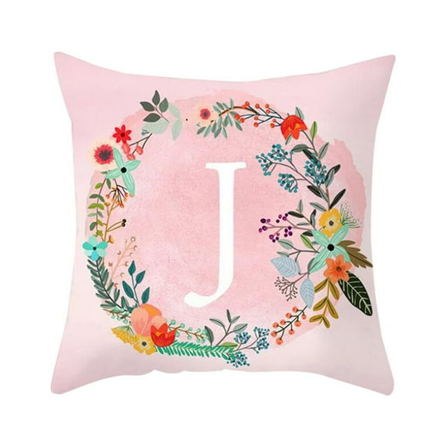 Wweixi Pillowcase Comfortable Pillow Cover Alphabet Design Printed Pattern Pillow Cover Home Office Sofa Cushion Case 10 1Set