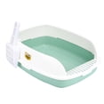 thumbnail image 2 of Almencla Cat Litter Box Easy to Clean High Sides Sandbox for Small Animals with Scoop Green, 2 of 8