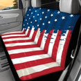 thumbnail image 2 of Chririnla Rear Bench Cover Protectors for Car Interior Automotive, Vintage American Flag Pattern 2 Piece Car Seat Covers Stretch Durable, 2 of 4
