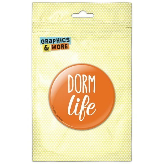 Dorm Life College Student Fun Orange Refrigerator Button Magnet