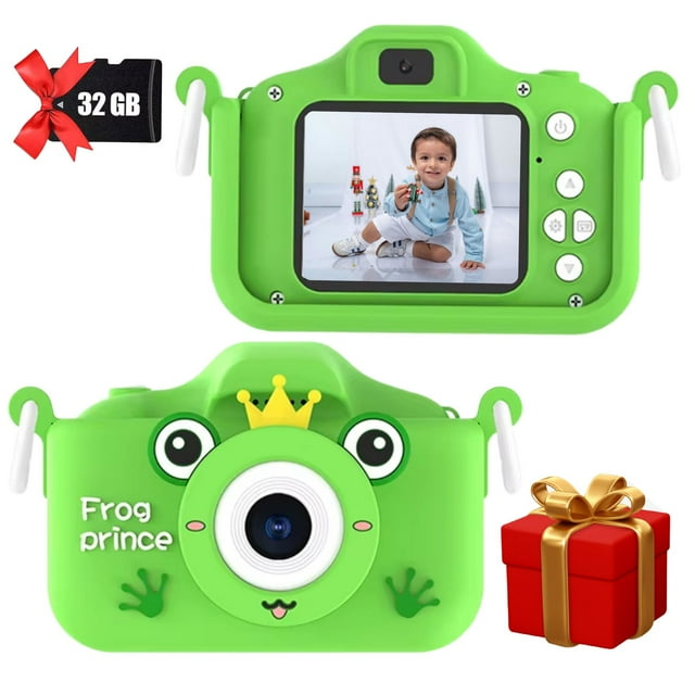 MAKATA Kids' Digital Camera (GREEN) 48MP with HD Video Recording Games and MP3 Music, Fun Toy Camera for Children Under 13 Years Old, Birthday Christmas for Boys and Girls