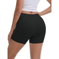 thumbnail image 3 of INSPIRE CHIC Women's Anti Chafing Hip-Lifting Mid Rise Tummy Control Elastic No Show Slim Shorts Under Dress S Black, 3 of 5