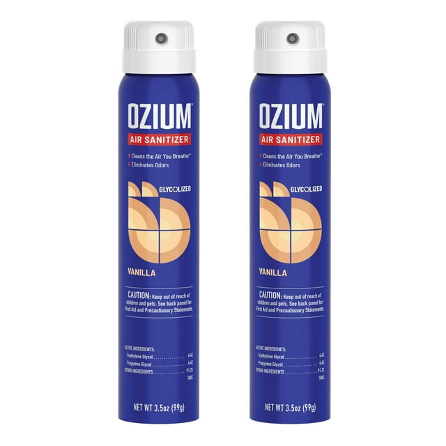 Désinfectant pour l'Air et Éliminateur d'Odeurs Ozium 100 ml Parfum Vanille