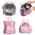 thumbnail image 2 of Boho Bohemia Pioneer Flower Art Drawstring Lunch Bag Women - Drawstring Lunch Bag Insulated for Work Office - Stain-Resistant Large Lunchbags for Women with Multi-Pockets, 2 of 6