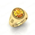 thumbnail image 3 of Shree Jewelrs Original Certified Natural Yellow Sapphire (Pukhraj) Ring - 6.25 Ratti Certified Handcrafted Ring Jupiter Ring, PANCHDHATU Gold Plated Ring for Men and Women, 3 of 5