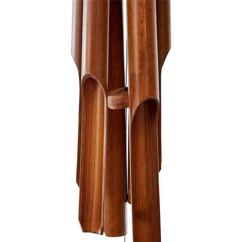 Coconut Wood Handmade Bamboo Wind Chimes Big Bell Tube Wind Chime Home Decor US
