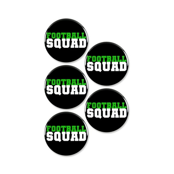 5 Pack - Football Squad Team Pinback Buttons - 2.25 Inch