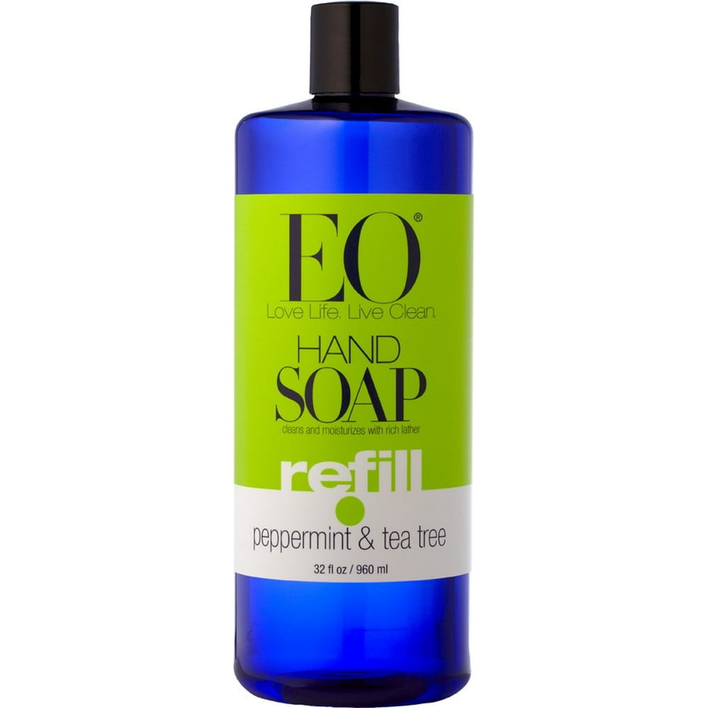 EO Liquid Hand Soap, Peppermint & Tea Tree, 32 Oz