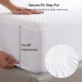 thumbnail image 6 of 100% Polyester Fitted Sheet,15-inch Deep Pocket,Textured Waffle Weave Bed Sheet,Soft & Comfortable,White,Queen, 6 of 11