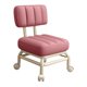 thumbnail image 5 of Taburete con asiento bajo rodante con ruedas, giratorio 360 degree, para limpieza, con reposapiés y polea. Rosa, 5 of 9