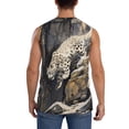 thumbnail image 4 of Balery Graceful Snow Leopard Camisetas sin mangas para hombre, absorbe la humedad y protege contra el mal olor.-Medium, 4 of 7