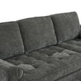 thumbnail image 6 of YYAo Convertible Sectional Sofa Futon, L Shaped Couch with Reversible Chaise for for Living Room, Apartment and Small Space, Gray, 6 of 17