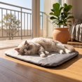 thumbnail image 5 of Cooling Mat for Dogs Pet Cooling Mat 15.75 Inch X 23.62 Inch Soft Ice Silk Pet Pad Cooling Dog Bed for Indoor Outdoor Use Gray 1 Pack, 5 of 7
