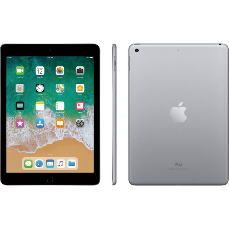 Restored Latest Apple OS Apple iPad 5 32GB Space Gray Wi-Fi Only Bundle:  Pre-Installed Tempered Glass, Case, Charger, Bluetooth/Wireless Airbuds By  