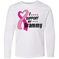 thumbnail image 3 of Inktastic Breast Cancer Awareness I Support My Grammy with Pink Ribbon Long Sleeve Youth T-Shirt, 3 of 5