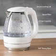 thumbnail image 4 of OVENTE Electric Kettle, 1.5L Borosilicate Glass Countertop Water Heater and Boiler for Coffee or Tea, BPA-Free, Auto Shut-Off, Boil-Dry Protection, Removable and Washable Spout Filter, White KG83W, 4 of 8