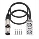 thumbnail image 1 of Cable XLR Tipo D (Paquete de 2), Conector Pasante, Conector XLR Hembra A Macho para Caja de Escenario Premium, Panel de Conexión y Montaje en Panel., 1 of 5