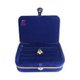 thumbnail image 5 of atorakushon Combo Satin Golden Make-Up Pouch Jewellery Box 4 Pouch 1 roll Bangle Bag with Velvet Blue Ring & Earring Folder ewellery Organizer/Storage Box, 5 of 5