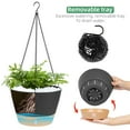 thumbnail image 4 of QCQHDU 2 Pack 10 inch Plastic Black Hanging Planters with 3 Hooks, Hanging Plant Pot Basket with Drainage Hole for Garden Home, 4 of 7