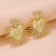 thumbnail image 5 of Gold Personalized Heart Shape Drop Earrings Women Girls Bohemian Exaggerated Irregular, 5 of 5