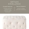 thumbnail image 2 of Maven Lane Henry Traditional Ottoman in Cream Fabric Upholstery, 2 of 5