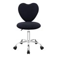 thumbnail image 2 of Impressions Vanity Heart 360 Degrees Vanity Chair with Adjustable Height, Armless Swivel (Black), 2 of 6