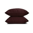 thumbnail image 6 of The HomeCentric Decorative Pillow Cases Wine & Purple Pack of 2, 20"x20" (50x50 cm) Satin Solid Throw Pillow Cover For Sofa, Solid Modern Style - Wine Slub Satin, 6 of 10
