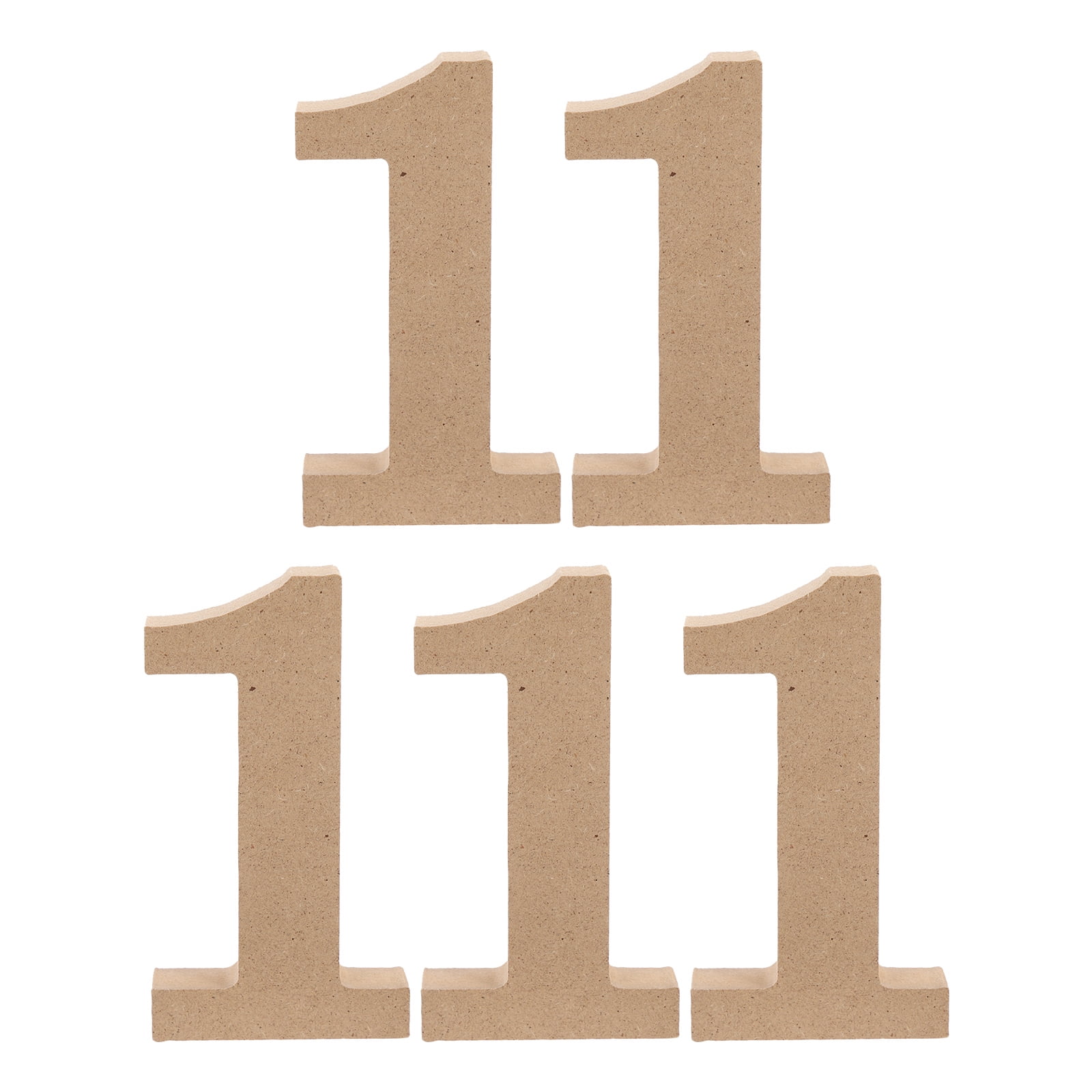 Hemoton Number Wooden Wood Sign Numbers 1 Signs Table Unfinished ...