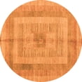 thumbnail image 1 of Ahgly Company Indoor Round Abstract Orange Modern Area Rugs, 4' Round, 1 of 4