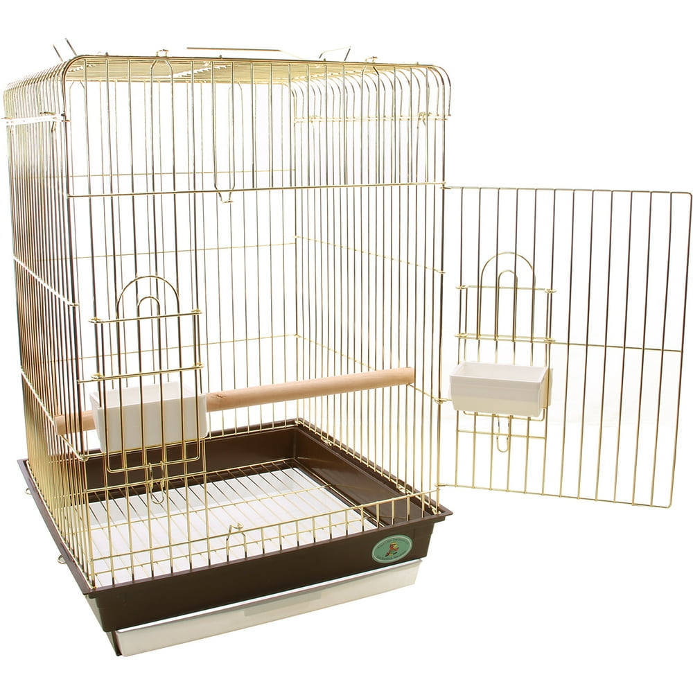 King's Cages ES 1818 PBR Brass Playpen Bird Cage 18X18X27 (Brass