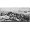 thumbnail image 3 of PixonSign Canvas Print Wall Art Set Vintage Snowy Mountains Nature Wilderness Photography Realism Rustic Landscape Dramatic Dark Black and White for Living Room, Bedroom, Office - 24"x36"x3, 3 of 5