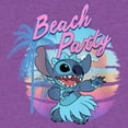 thumbnail image 2 of Girl's Lilo & Stitch Beach Party Stitch Graphic Tee Purple Berry X Large, 2 of 4