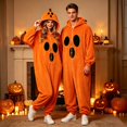 thumbnail image 2 of DHFJKG Plush Animal Onesies Adult Halloween Pumpkin Pajamas Unisex Onesie For Women Men Fuzzy One-Pieces, 2 of 5
