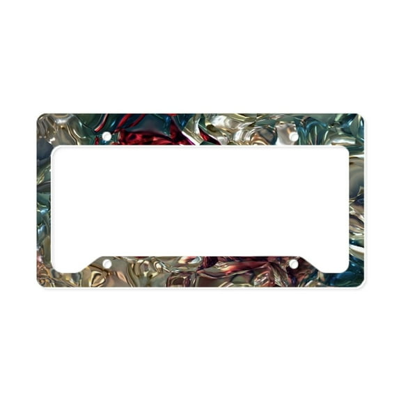 CafePress - Prism Flower License Plate Holder - Aluminum License Plate Frame, License Tag Holder