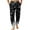 Black, variant on WTOBBY Men's Drawstring Pocket Cuffed Casual Pants, Christmas Print, Home Sleep Pants for Festive Lounge and Comfortable Wear, Soft and Cozy,Black L