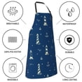 thumbnail image 5 of Honeii Lighthouses and Anchors Print Waterproof Apron, Adjustable Kitchen Apron with Pockets,for Gardening, Dishwashing, Meat Processing, Car Washing, and Pet Grooming, 5 of 8